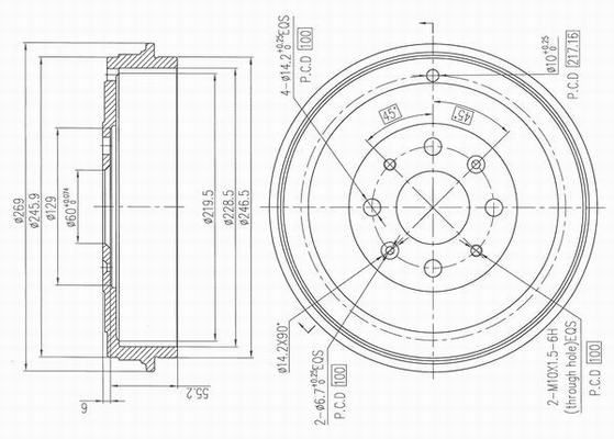 AP XENERGY X654360: Piduritrummel 228,3mm