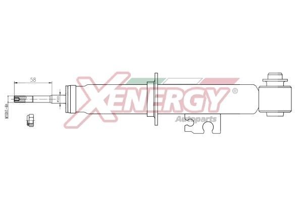 AP XENERGY X683341: Amortizor puntea spate, presiune gas, Telescop - amortizor