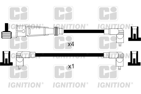 QUINTON HAZELL XC774: Tändkabelsats 530mm, CI