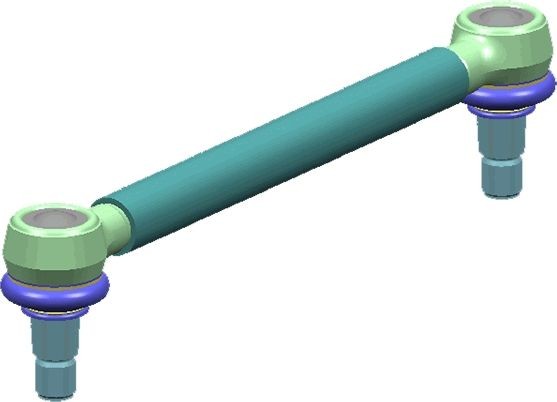 LEMFÖRDER 42484 01: Brat / bieleta suspensie, stabilizator 340mm, cu acceasorii, cu piulita autoblocanta