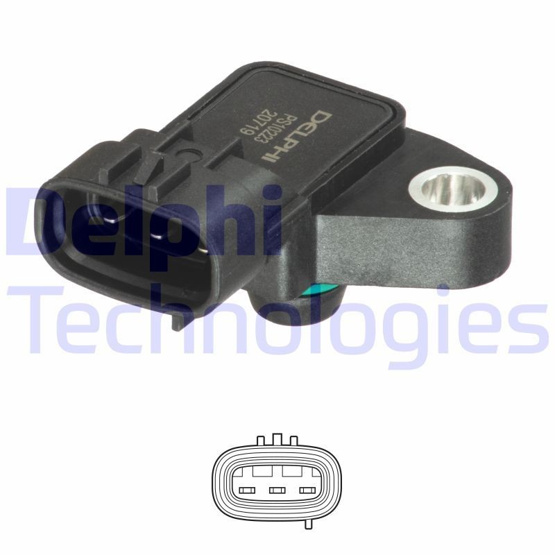 DELPHI PS10223: Датчик, налягане във всмукателните тръби