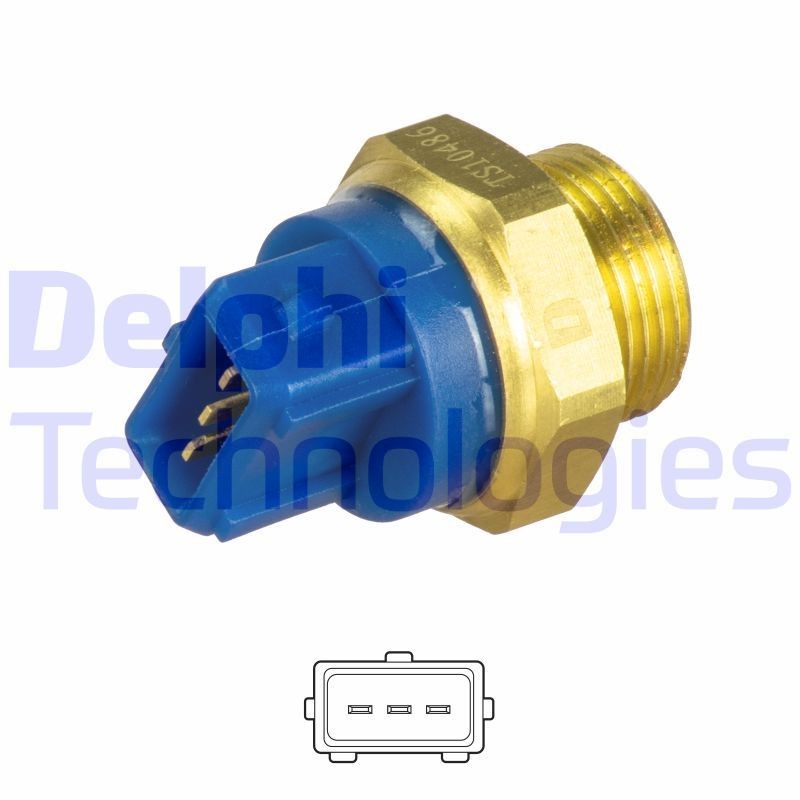 DELPHI TS10486: Temperatuurilülitus, radiaatorivent.