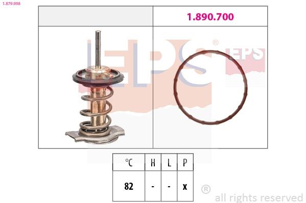 EPS 1.879.998: Termostaat, Jahutusvedelik Made in Italy - OE Equivalent 82°C