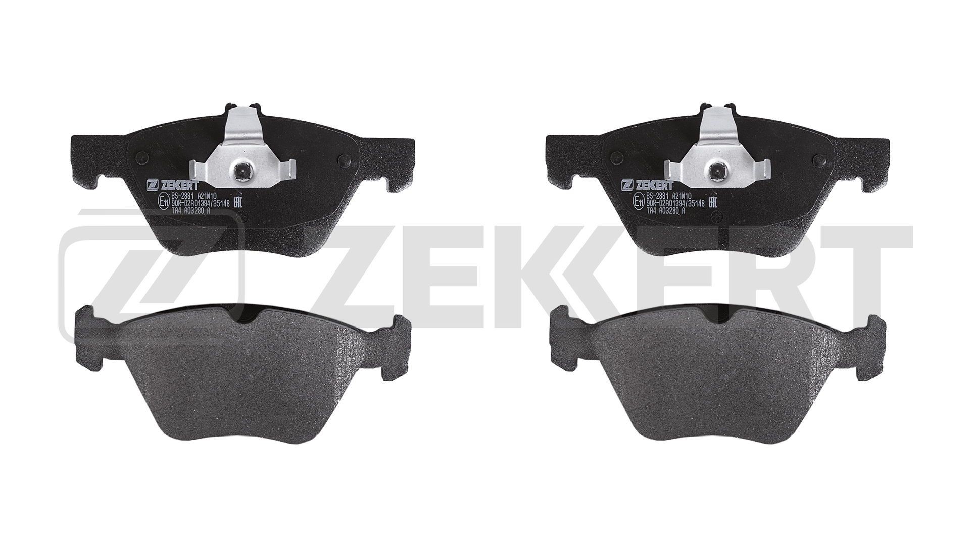 ZEKKERT BS-2881: Plăcuțe de frână punte fata, cu clema piston