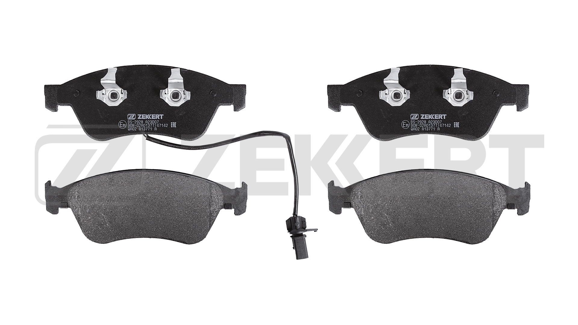 ZEKKERT BS-2928: Plăcuțe de frână punte fata, cu clema piston