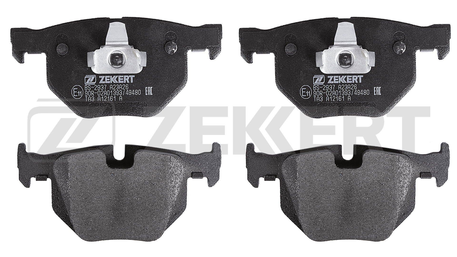 ZEKKERT BS-2937: Plăcuțe de frână puntea spate, cu clema piston