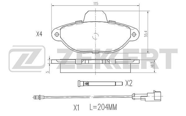 ZEKKERT BS-2939: Piduriklotsid Esisild