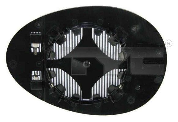 TYC 322-0006-1: Vetro specchio, specchio esterno Sx