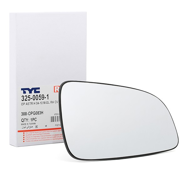 TYC 325-0059-1: Peegliklaas, Välispeegel paremal
