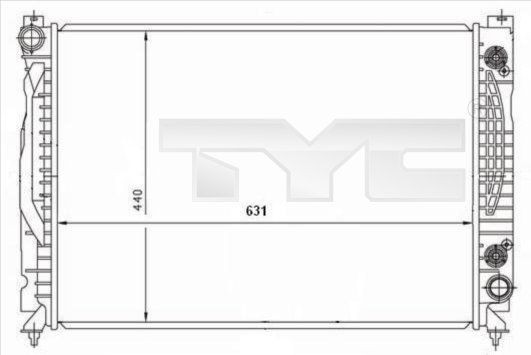 TYC 702-0001: Radiaator, mootorijahutus
