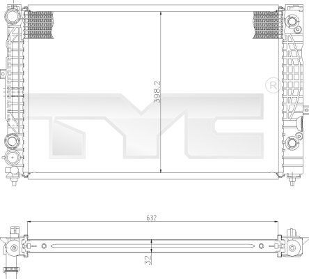 TYC 702-0009: Radiatore motore