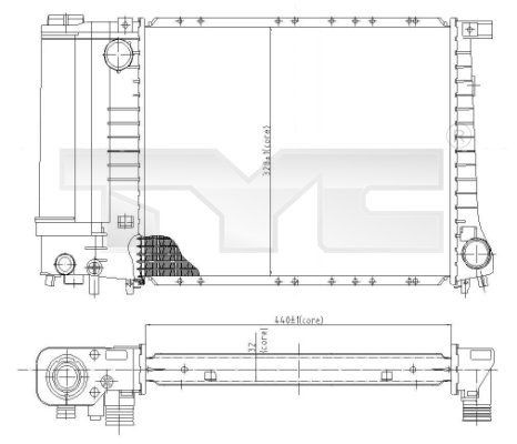 TYC 703-0003: Radiator, racire motor