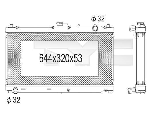 TYC 720-1005: Radiator, racire motor
