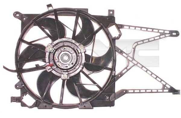 TYC 825-1017: Ventilator, radiator 390mm, cu rama aerisire radiator