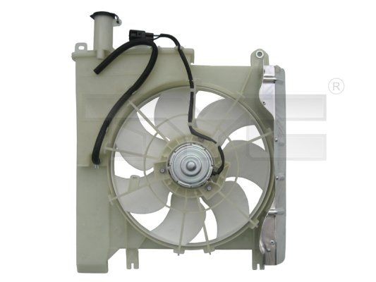 TYC 836-1002: Ventilator, radiator 315mm, cu rama aerisire radiator