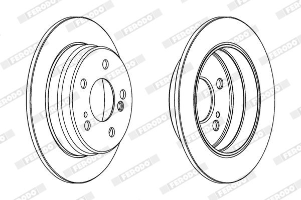 FERODO DDF122: Piduriketas Ø: 258mm, täis, Ø: 258mm, õlitatud, koos kruvidega PREMIER