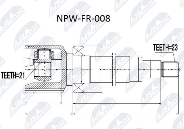 NTY NPW-FR-008: Liigendlaager, veovõll esisild paremal