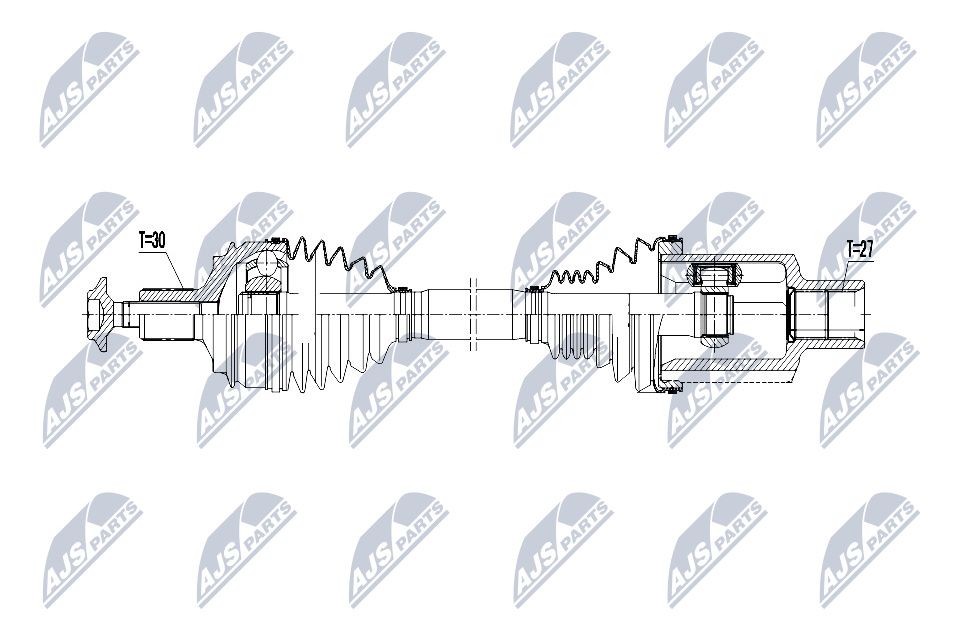 NTY NPW-ME-077: Veovõll esisild vasakul, 525mm
