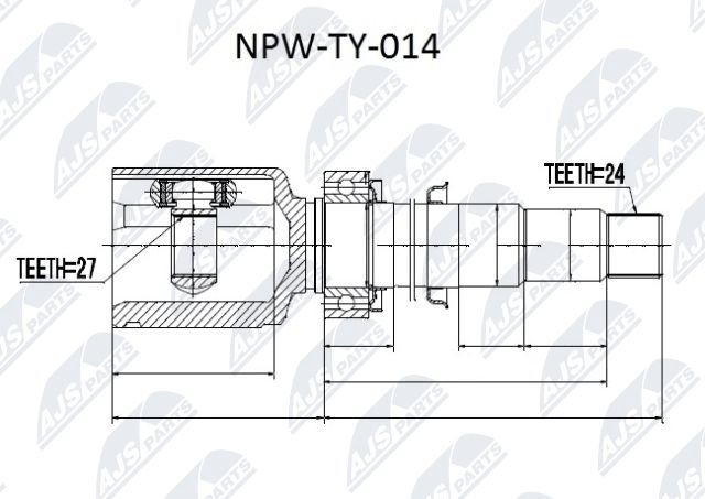 NTY NPW-TY-014: Liigendlaager, veovõll kastipoolselt, esisild paremal