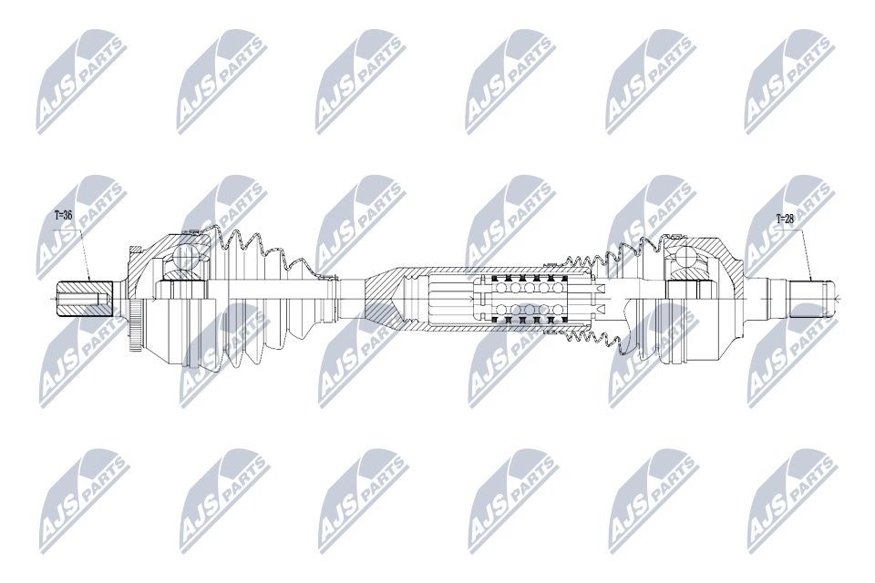 NTY NPW-VV-050: Veovõll esisild vasakul, 555mm