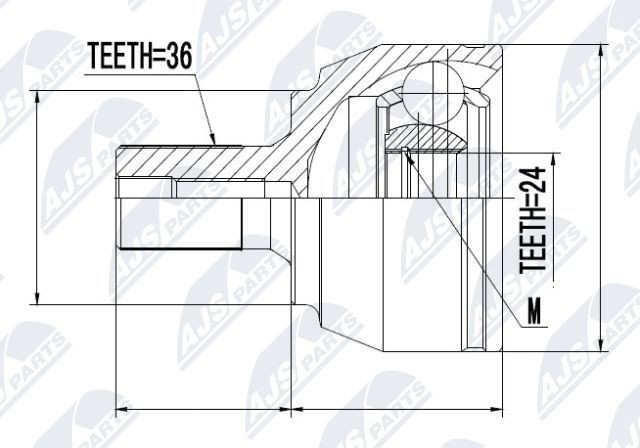 NTY NPZ-FR-015: Liigendlaager, veovõll esisild paremal