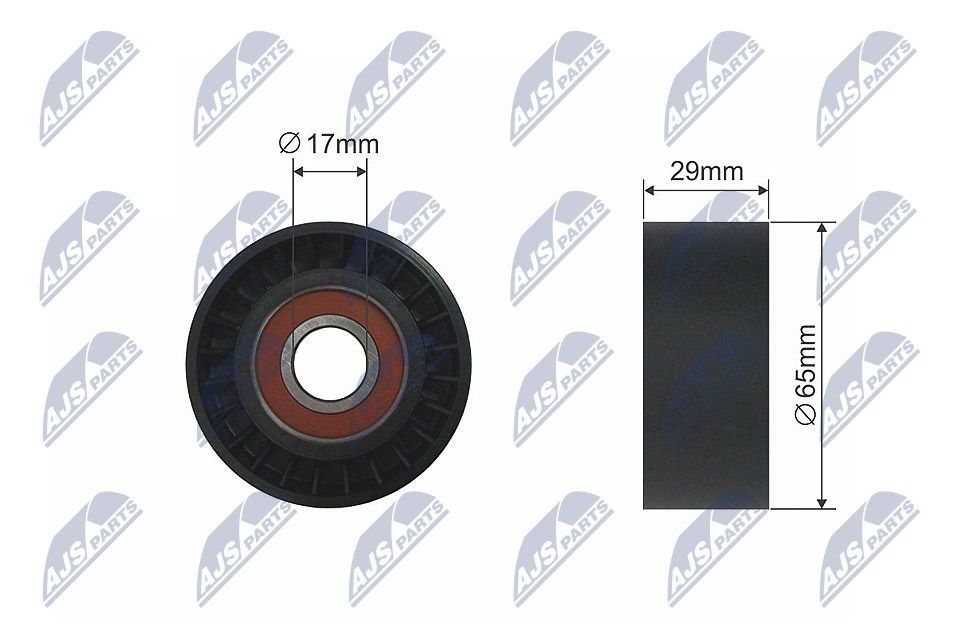 NTY RNK-AR-000: Pingutusrull, soonrihm Ø: 66mm, koos kinnitusmaterjaliga