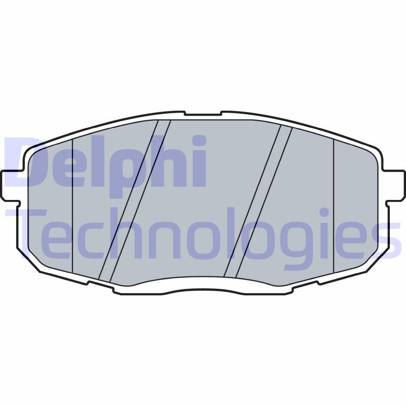DELPHI LP3513: Kit pastiglie freni senza accessori, con lamierino anticigolío