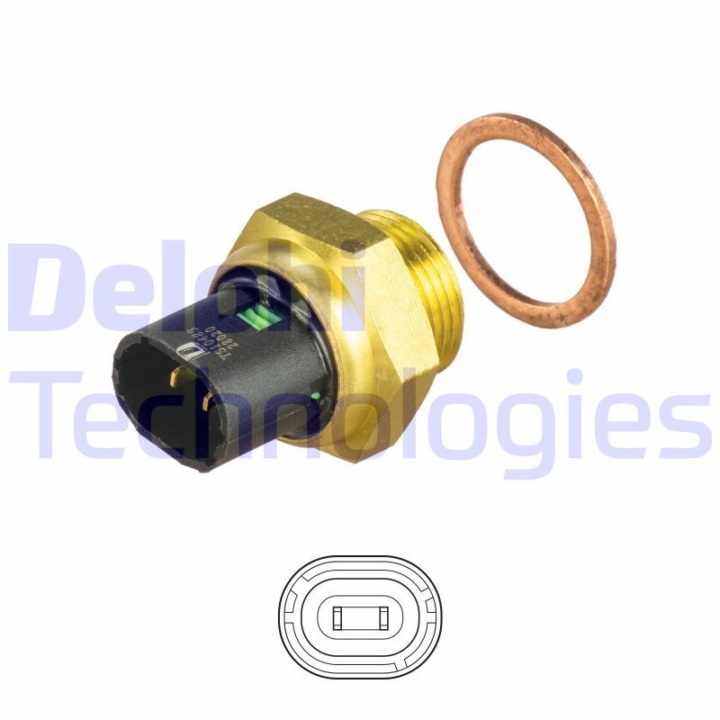 DELPHI TS10483: Temperatuurilülitus, radiaatorivent.