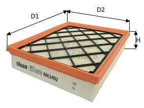 CLEAN FILTER MA3461: Õhufilter