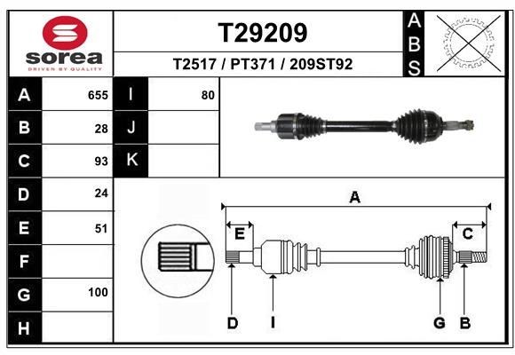 EAI T29209: Veovõll 655mm