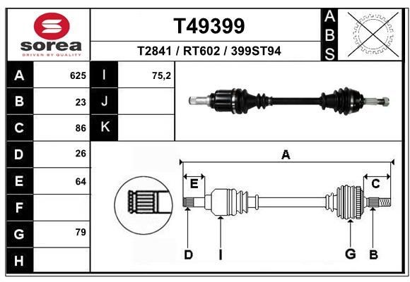 EAI T49399: Veovõll 625mm
