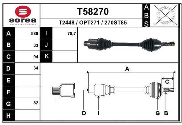 EAI T58270: Pusašis 588mm