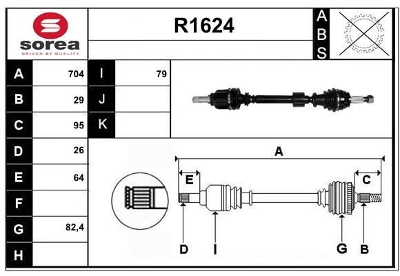 SNRA R1624: Veovõll 704mm
