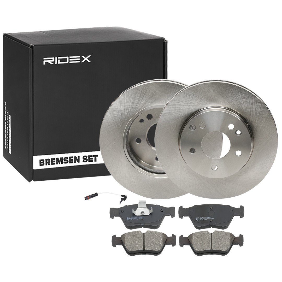 RIDEX 3405B0332: Pidurikomplekt, ketaspidur Esisild, Ø: 288mm, sisemine õhutus