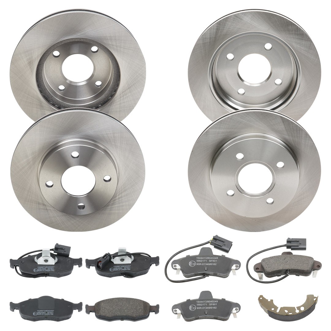 RIDEX 3405B0346: Pidurikomplekt, ketaspidur Esisild, Tagasild, Ø: 260, 252,6mm, õhutusega