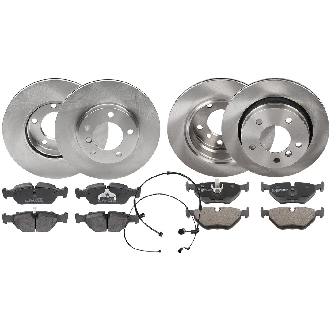 RIDEX 3405B0370: Bremseskiver og -klosser bakaksel, framaksel, Ø: 286, 276mm, innvendig ventilert