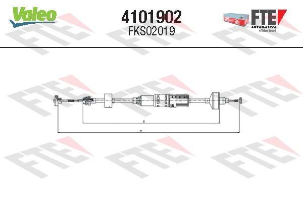 VALEO 4101902: Tross, sidurikasutus FTE CLUTCH ACTUATION