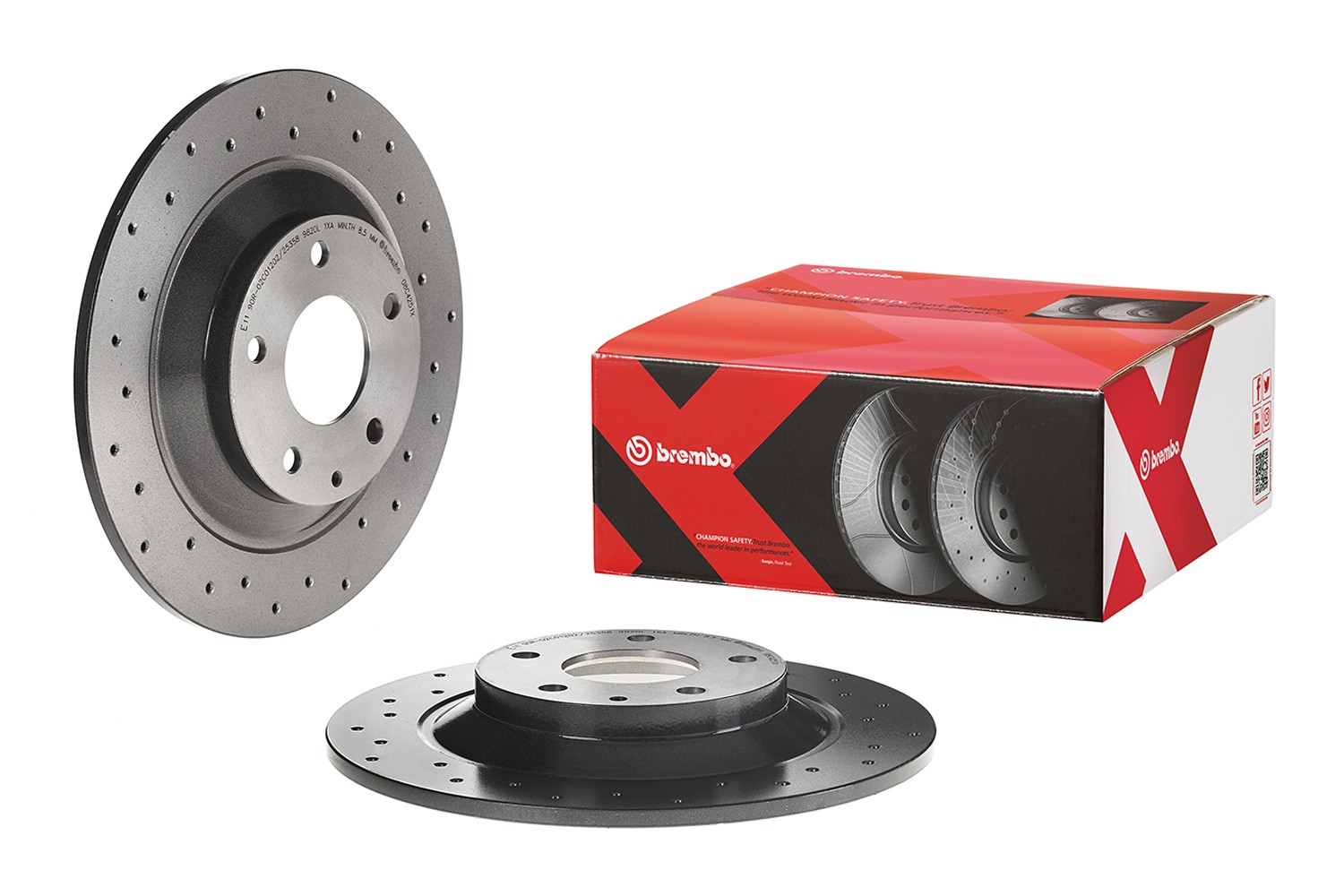 BREMBO 08.C425.1X: Disc de frână XTRA LINE - Xtra Ř: 303mm, plin, perforat, Ř: 303mm, acoperit (cu un strat protector)