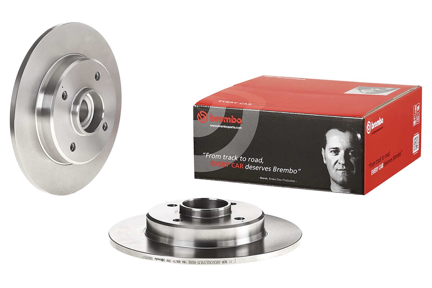 BREMBO 08.D205.17: Piduriketas PRIME LINE - With Bearing Kit Ø: 244mm, täis, Ø: 244mm, koos rattalaagri komplektiga, koos ABS-andurirõngaga, koos kruvidega