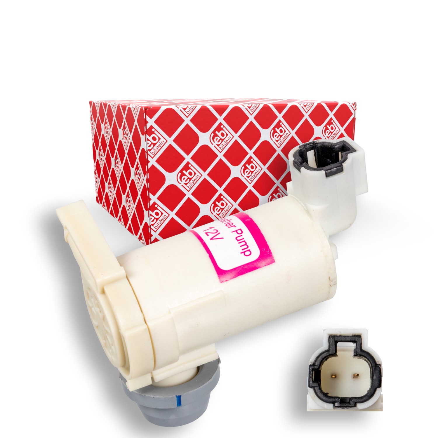 FEBI BILSTEIN 109279: Pompa de apa, spalare parbriz 12V, cu inel etansare