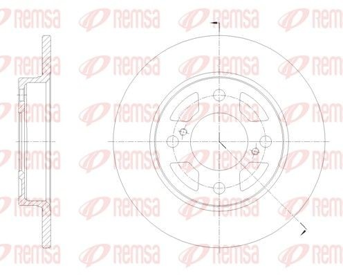 REMSA 62099.00: Remschijf Achteras, Ø: 228mm, volledig, Ø: 228mm