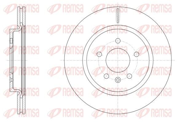 REMSA 62106.10: Disc de frână puntea spate, Ř: 315mm, ventilat, Ř: 315mm