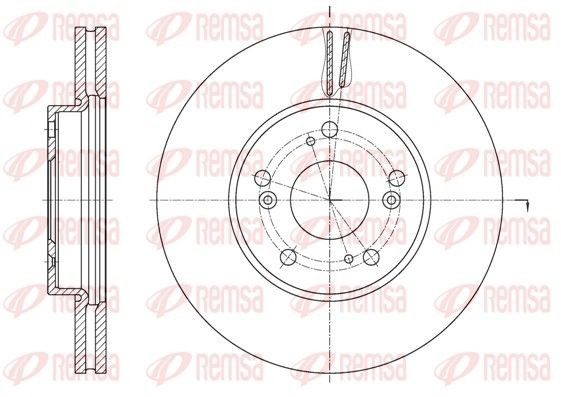 REMSA 62107.10: Piduriketas Esisild, Ø: 280mm, õhutusega, Ø: 280mm