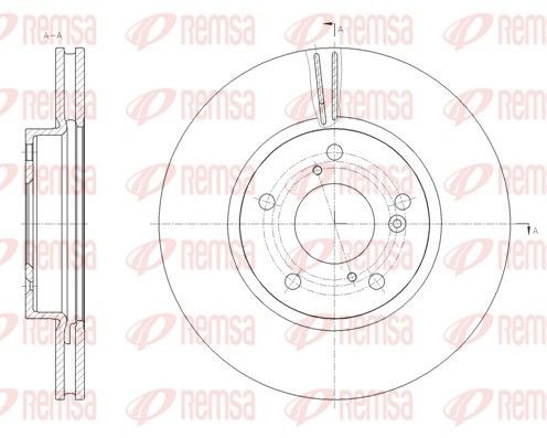 REMSA 62112.10: Bromsskiva framaxel, Ø: 282mm, ventilerad, Ø: 282mm