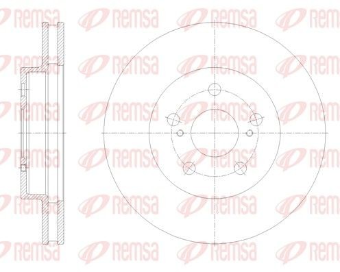 REMSA 62125.10: Piduriketas Esisild, Ø: 255mm, õhutusega, Ø: 255mm