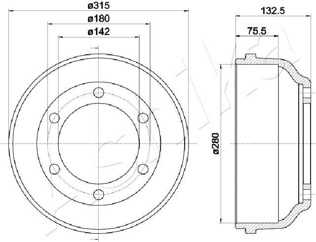 ASHIKA 56-00-0318: Piduritrummel Tagasild
