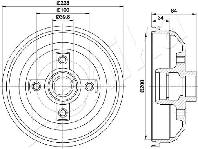 ASHIKA 60-00-0501: Disque de frein Ø: 260mm, ventilé, Ø: 260mm