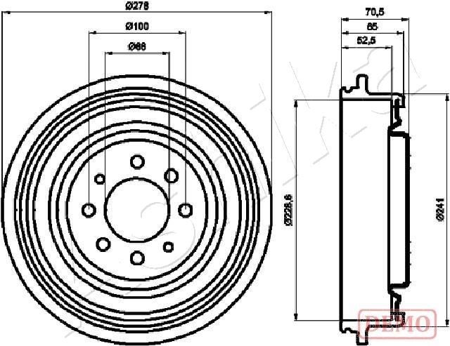 ASHIKA 60-00-0529: Piduriketas Esisild, Ø: 312mm, õhutusega, Ø: 312mm