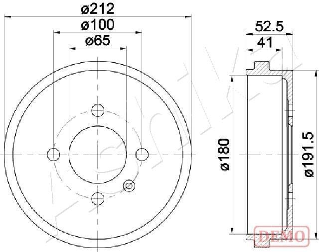 ASHIKA 60-00-0546: Disc de frână punte fata, Ř: 303mm, plin, Ř: 303mm