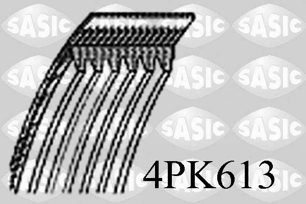 SASIC 4PK613: V formos rumbuoti diržai 613mm, briaunų skaičius: 4